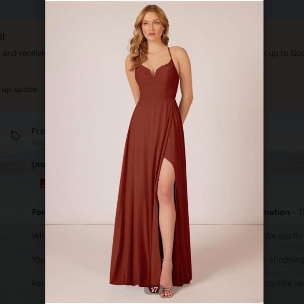 NWT Azazie Darrelle Bridesmaid Dress: Terracotta
